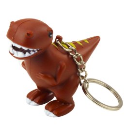LEAN TOYS Brelok Do Kluczy Plecaka Dinozaur Latarka LED Dźwięki Mix Kolor
