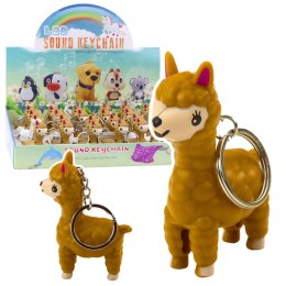LEAN TOYS Brelok Do Kluczy Plecaka Lama Alpaka Latarka LED Dźwięki