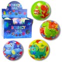 LEAN TOYS Piłka Do Odbijania Ugniatania Piankowa Piłeczka Dinozaury Kolorowe 10cm