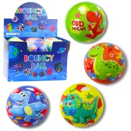 LEAN TOYS Piłka Do Odbijania Ugniatania Piankowa Piłeczka Dinozaury Kolorowe 10cm