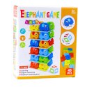 LEAN Toys Gra Zręcznościowa Rodzinna Wieża Ze Słoników Układanie 45 el.