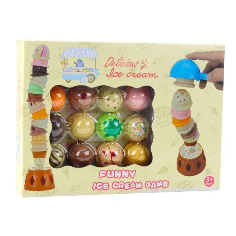 LEAN Toys Gra Zręcznościowa Wieża Lodów Gałki Kolorowe 17 el. LEAN Toys Gra Zręcznościowa Wieża Lodów Gałki Kolorowe 17 el.