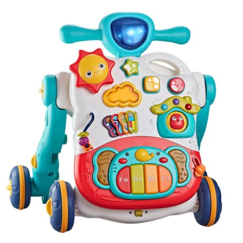LEAN Toys Jeździk Pchacz Interaktywny Stolik Edukacyjny Panel 3w1 Niebieski LEAN Toys Jeździk Pchacz Interaktywny Stolik Edukacyjny Panel 3w1 Niebieski