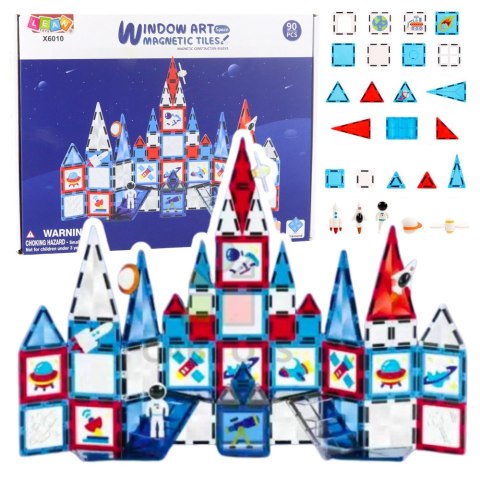 LEAN Toys Klocki Konstrukcyjne Magnetyczne Okienka Kosmiczne 90 el. LEAN Toys Klocki Konstrukcyjne Magnetyczne Okienka Kosmiczne 90 el.