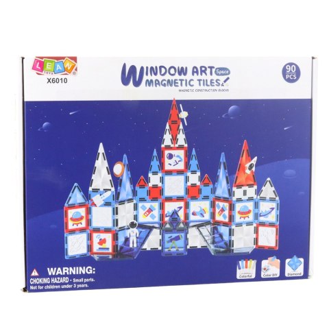 LEAN Toys Klocki Konstrukcyjne Magnetyczne Okienka Kosmiczne 90 el. LEAN Toys Klocki Konstrukcyjne Magnetyczne Okienka Kosmiczne 90 el.