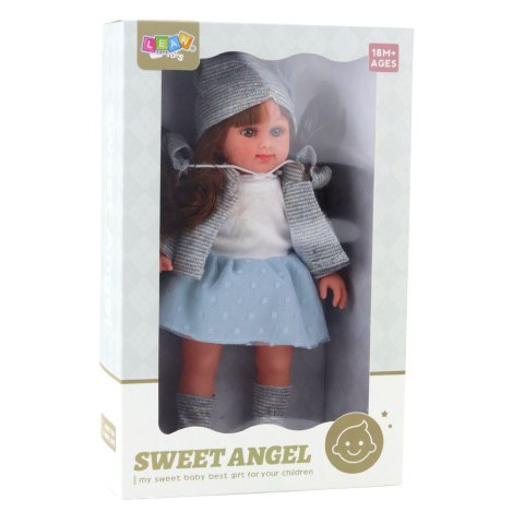 LEAN Toys Lalka W Niebieskiej Sukience Czapeczka Sweterek Rękawiczki Czapka 36,5cm LEAN Toys Lalka W Niebieskiej Sukience Czapeczka Sweterek Rękawiczki Czapka 36,5cm