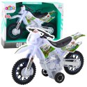 LEAN Toys Motor Crossowy Off-Road Napęd Światła Dźwięki Biały