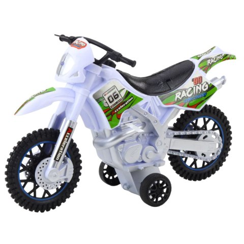 LEAN Toys Motor Crossowy Off-Road Napęd Światła Dźwięki Biały LEAN Toys Motor Crossowy Off-Road Napęd Światła Dźwięki Biały