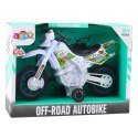 LEAN Toys Motor Crossowy Off-Road Napęd Światła Dźwięki Biały