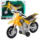 LEAN Toys Motor Crossowy Off-Road Napęd Światła Dźwięki Żółty