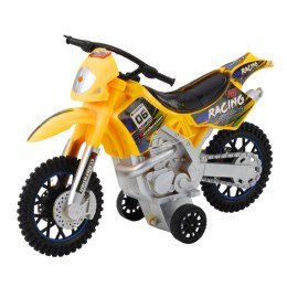 LEAN Toys Motor Crossowy Off-Road Napęd Światła Dźwięki Żółty