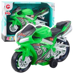 LEAN Toys Motor Wyścigowy Ścigacz Napęd Światła Dźwięki Zielony