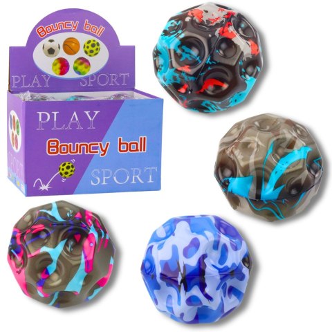 LEAN Toys Piłeczka Z Wgłębieniami Do Odbijania Ugniatania Piankowa Plamy 9cm