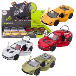 LEAN Toys Samochód Sportowy Metalowy Z Napędem Światła Dźwięki Mix