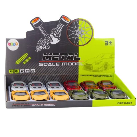 LEAN Toys Samochód Sportowy Metalowy Z Napędem Światła Dźwięki Mix LEAN Toys Samochód Sportowy Metalowy Z Napędem Światła Dźwięki Mix