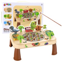 LEAN Toys Stolik Do Łowienia Dinozaurów Elektryczny Obrotowa Tarcza Dźwięki
