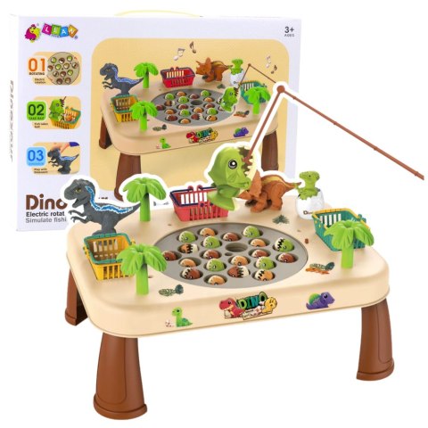 LEAN Toys Stolik Do Łowienia Dinozaurów Elektryczny Obrotowa Tarcza Dźwięki LEAN Toys Stolik Do Łowienia Dinozaurów Elektryczny Obrotowa Tarcza Dźwięki