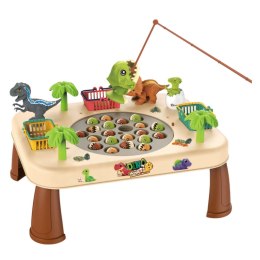LEAN Toys Stolik Do Łowienia Dinozaurów Elektryczny Obrotowa Tarcza Dźwięki