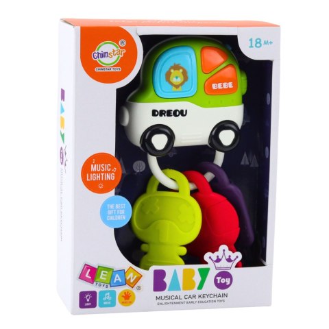 LEAN Toys Zabawka Interaktywna Autko Gryzak Klucze Dla Malucha Światła Dźwięki LEAN Toys Zabawka Interaktywna Autko Gryzak Klucze Dla Malucha Światła Dźwięki