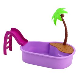 LEAN Toys Zestaw Lalka Anlily Na Plaży Basen Palma Akcesoria 8 el.