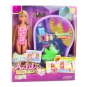 LEAN Toys Zestaw Lalka Anlily Na Plaży Basen Palma Akcesoria 8 el.