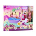 LEAN Toys Zestaw Lalka Anlily Na Plaży Basen Palma Stoisko z Napojami Akcesoria