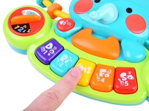 Pianinko muzyczne słonik kolorowa zabawka ZA3008 Pianinko muzyczne słonik kolorowa zabawka ZA3008