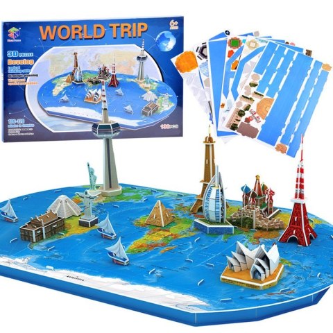 Puzzle 3D Przestrzenne Ziemia mapa świata ZA1581 Puzzle 3D Przestrzenne Ziemia mapa świata ZA1581