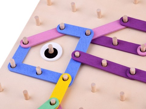 Układanka montessori drewniane kolorowe patyczki tablica zmazywalna ZA4686 Układanka montessori drewniane kolorowe patyczki tablica zmazywalna ZA4686