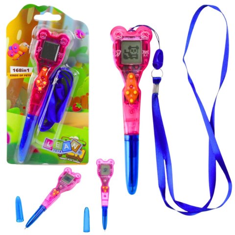 LEAN TOYS Gra Elektroniczna Z Długopisem 168w1 Smycz Niebiesko-Różowa LEAN TOYS Gra Elektroniczna Z Długopisem 168w1 Smycz Niebiesko-Różowa