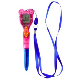 LEAN TOYS Gra Elektroniczna Z Długopisem 168w1 Smycz Niebiesko-Różowa