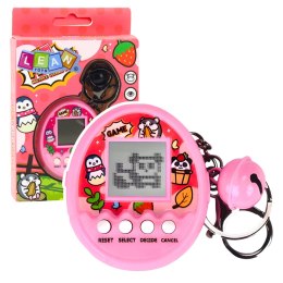 LEAN TOYS Tamagotchi Pet Egg Gra Elektroniczna 168W1 Brelok Z Dzwoneczkiem Różowa
