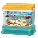 LEAN Toys Akwarium Na Wodę Edukacyjne Magnetyczne Rybki Lampka LED Dźwięki Bąbelki