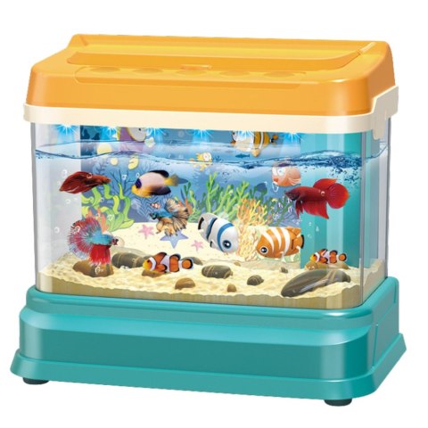 LEAN Toys Akwarium Na Wodę Edukacyjne Magnetyczne Rybki Lampka LED Dźwięki Bąbelki LEAN Toys Akwarium Na Wodę Edukacyjne Magnetyczne Rybki Lampka LED Dźwięki Bąbelki