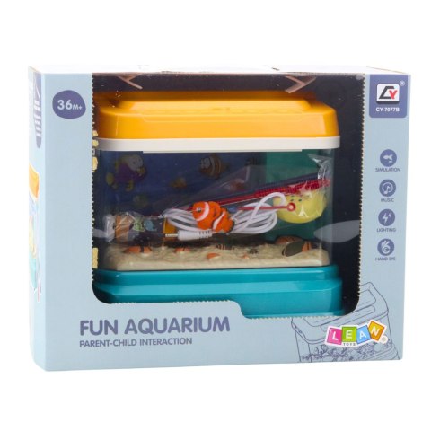 LEAN Toys Akwarium Na Wodę Edukacyjne Magnetyczne Rybki Lampka LED Dźwięki Bąbelki LEAN Toys Akwarium Na Wodę Edukacyjne Magnetyczne Rybki Lampka LED Dźwięki Bąbelki
