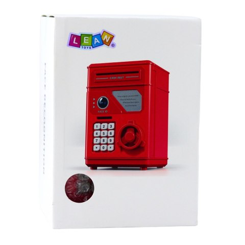 LEAN Toys Elektroniczny Sejf Bankomat Skarbonka Na PIN Dla Dzieci Czerwony LEAN Toys Elektroniczny Sejf Bankomat Skarbonka Na PIN Dla Dzieci Czerwony
