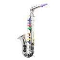 LEAN Toys Instrument Muzyczny Dla Dzieci Saksofon Zabawkowy Srebrny