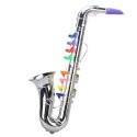 LEAN Toys Instrument Muzyczny Dla Dzieci Saksofon Zabawkowy Srebrny