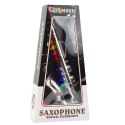 LEAN Toys Instrument Muzyczny Dla Dzieci Saksofon Zabawkowy Srebrny