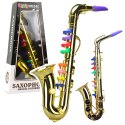 LEAN Toys Instrument Muzyczny Dla Dzieci Saksofon Zabawkowy Złoty