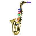 LEAN Toys Instrument Muzyczny Dla Dzieci Saksofon Zabawkowy Złoty