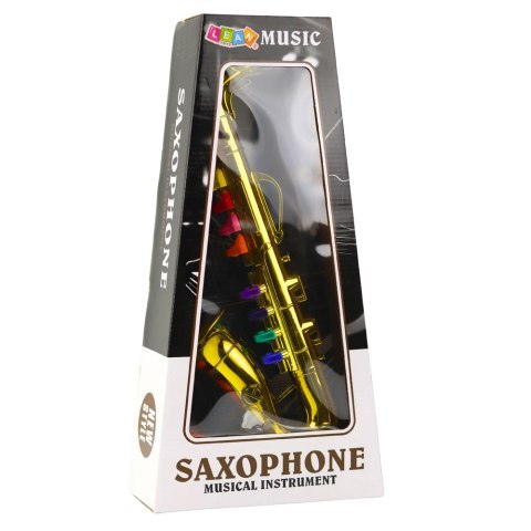 LEAN Toys Instrument Muzyczny Dla Dzieci Saksofon Zabawkowy Złoty LEAN Toys Instrument Muzyczny Dla Dzieci Saksofon Zabawkowy Złoty