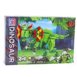 LEAN Toys Klocki Konstrukcyjne Dinozaur Dilophosaurus Zielony 269 el.