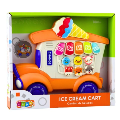LEAN Toys Pianinko Elektryczne Edukacyjne Dla Malucha Lodziarnia Pomarańczowe LEAN Toys Pianinko Elektryczne Edukacyjne Dla Malucha Lodziarnia Pomarańczowe