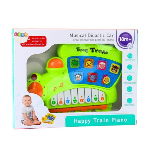 LEAN Toys Pianinko Elektryczne Edukacyjne Dla Malucha Lokomotywa Zielone LEAN Toys Pianinko Elektryczne Edukacyjne Dla Malucha Lokomotywa Zielone
