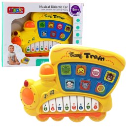 LEAN Toys Pianinko Elektryczne Edukacyjne Dla Malucha Lokomotywa Żółte