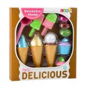 LEAN Toys Zestaw Lodów i Słodkośći Babeczki Makaroniki Odgrywanie Ról