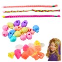 LEAN Toys Zestaw Pięknośći Warkocze Koraliki Do Włosów Kolorowe DIY