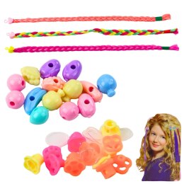 LEAN Toys Zestaw Pięknośći Warkocze Koraliki Do Włosów Kolorowe DIY