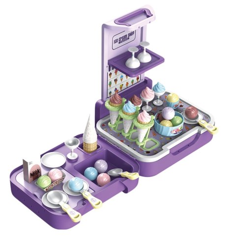 LEAN Toys Zestaw Walizka Z Lodami Mobilny Sklepik Lodziarnia Kuchnia 3w1 62 el. LEAN Toys Zestaw Walizka Z Lodami Mobilny Sklepik Lodziarnia Kuchnia 3w1 62 el.